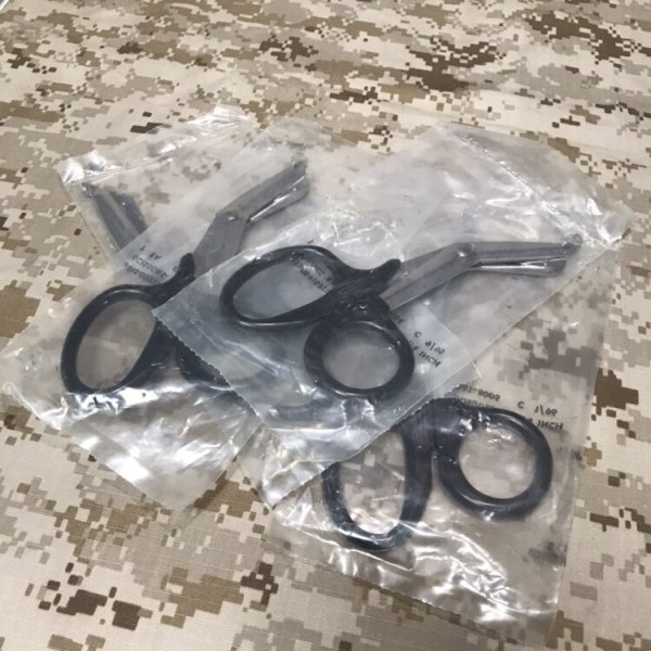 画像6: 米軍放出品 メディカルシザース 黒 医療用ハサミ 未使用品