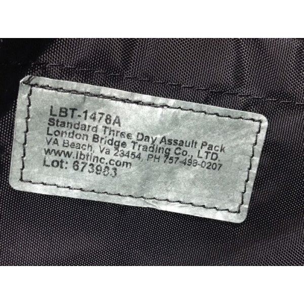 画像13: 実物 LBT-1476A  3DAY アサルトバックパック  ブラック/マルチカム/ブラックマルチカム