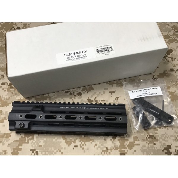 画像1: 実物 Geissele 10.5 SMR HK BLACK  (HK416, MR556)　専用レールパネル付き