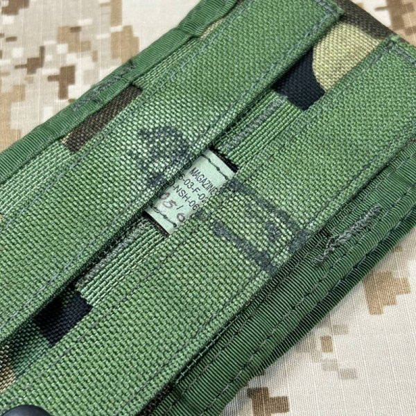 画像7: 米軍官給品 MOLLEII M4/M16 ダブルマガジンポーチ ウッドランド
