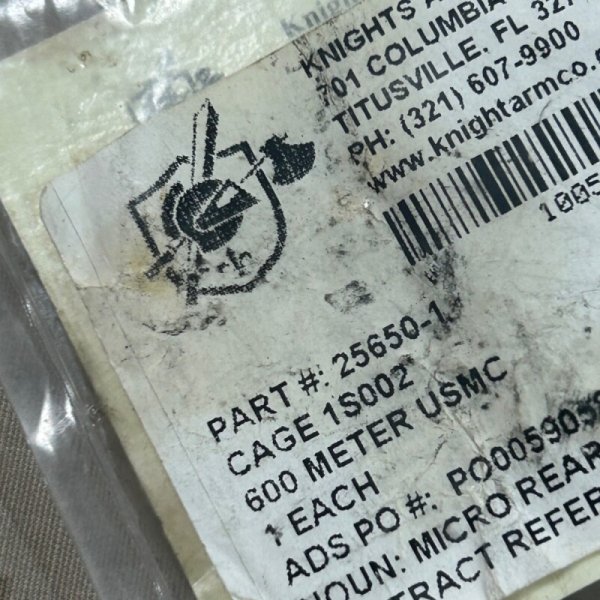 画像10: 米軍官給品  実物  knight's KAC フォールディング マイクロリアサイト 200-600M  USMC BUIS