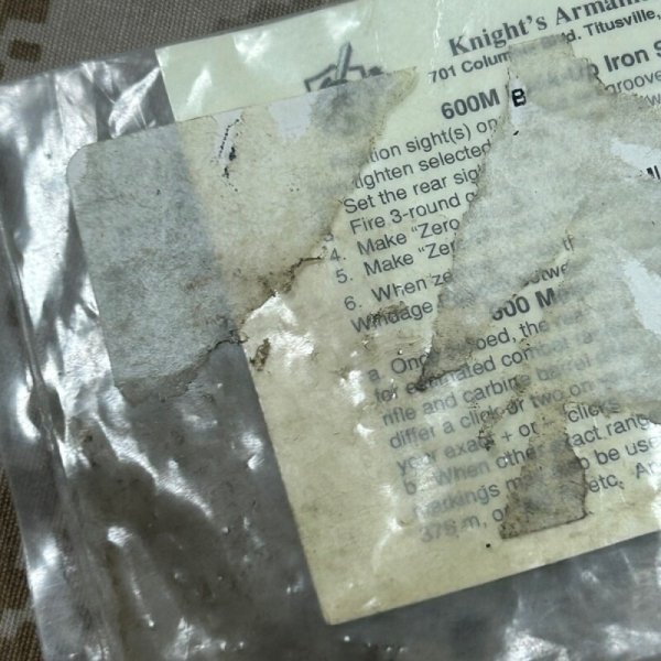 画像13: 米軍官給品  実物  knight's KAC フォールディング マイクロリアサイト 200-600M  USMC BUIS