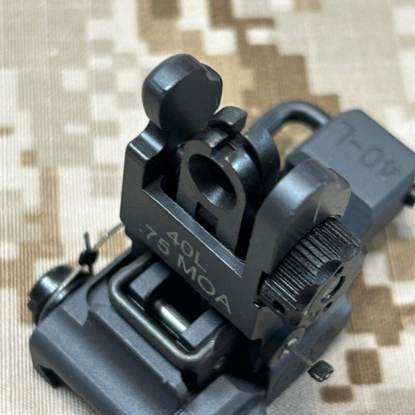 画像7: 実物 ARMS # 40L 75MOA  ロープロファイルフリップアップリアサイト