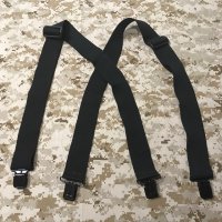 made in USA ゴム製サスペンダー　ブラック