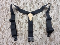 PERRY ゴム製サスペンダー ブラック made in USA 