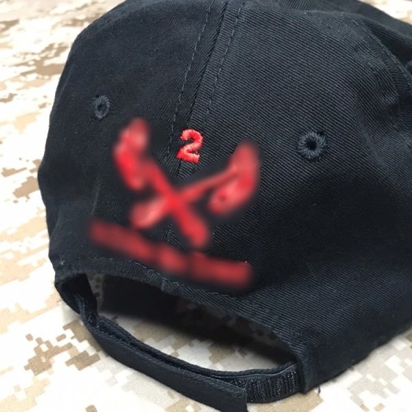 MADE IN USA 実物 DEVGRU レッドチーム 刺繍キャップ (15) - BLACK LINE
