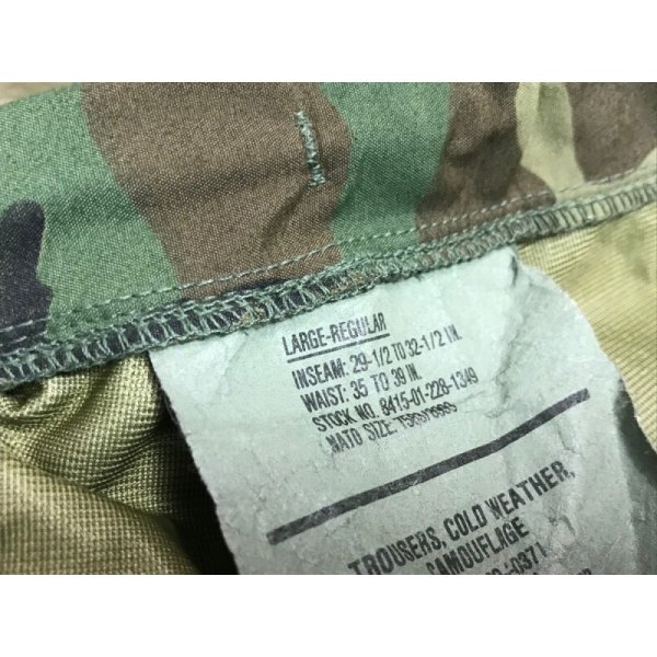 画像5: 米軍 実物官給品 ECWCS ゴアテックスパンツ ウッドランド UESD LARGE (5)
