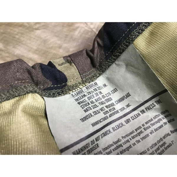 画像6: 米軍 実物官給品 ECWCS ゴアテックスパンツ ウッドランド 美UESD XL (6)