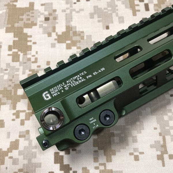 画像4: 実物 GEISSELE SMR FEDERAL MK4  10インチ  OD GREEN PN:05-430 (4)
