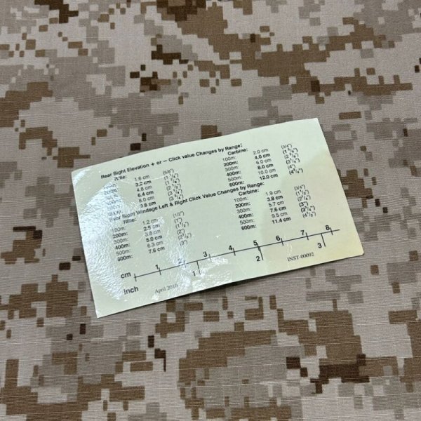 画像14: 米軍官給品  実物  knight's KAC フォールディング マイクロリアサイト 200-600M  USMC BUIS (14)