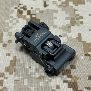 画像: 実物 ARMS # 40L 75MOA  ロープロファイルフリップアップリアサイト