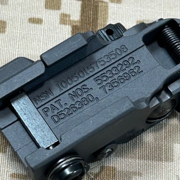 画像4: 実物 ARMS # 40L 75MOA  ロープロファイルフリップアップリアサイト (4)