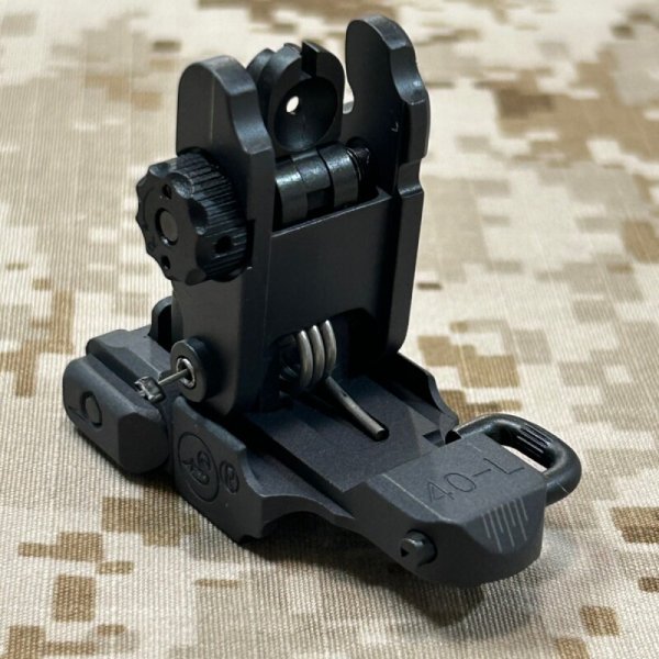 画像6: 実物 ARMS # 40L 75MOA  ロープロファイルフリップアップリアサイト (6)