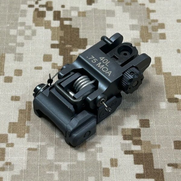 画像2: 実物 ARMS # 40L 75MOA  ロープロファイルフリップアップリアサイト (2)