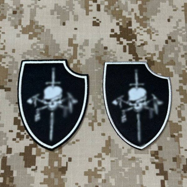 画像1: MADE IN USA オールド  実物 DEVGRU シルバーチームパッチ (99) (1)