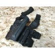 画像1: 実物放出品 BHI CQC M9(M92F)用レッグホルスター黒 右利き用 (1)