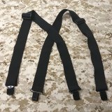 画像: made in USA ゴム製サスペンダー　ブラック