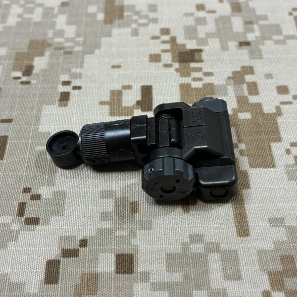 画像2: 実物 knight's KAC フォールディング マイクロリアサイト 200-600M  BUIS  バックアップリアサイト  (2)