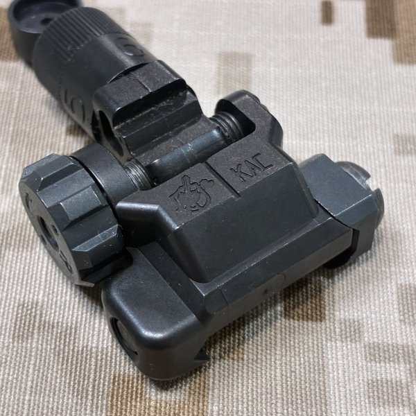 画像4: 実物 knight's KAC フォールディング マイクロリアサイト 200-600M  BUIS  バックアップリアサイト  (4)