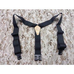 画像: PERRY ゴム製サスペンダー ブラック made in USA 