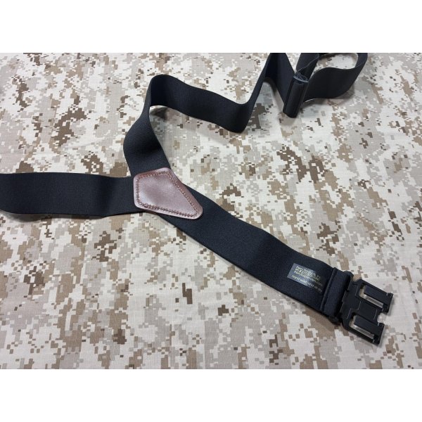 画像3: PERRY ゴム製サスペンダー ブラック made in USA  (3)