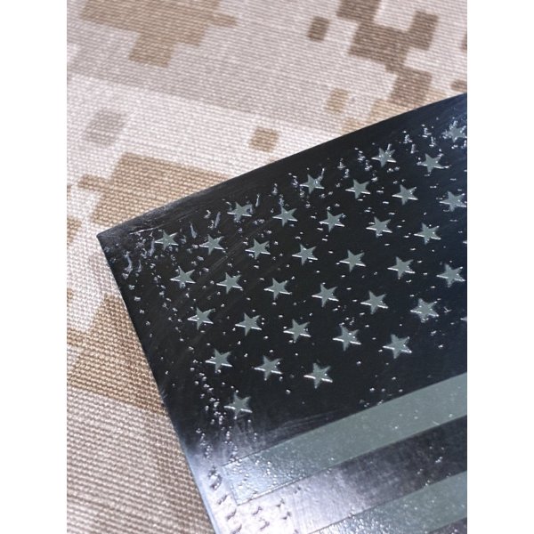 画像4: 米軍官給品 実物 星条旗 IRパッチ 正向き 未使用　ODグリーン  傷みあり (4)