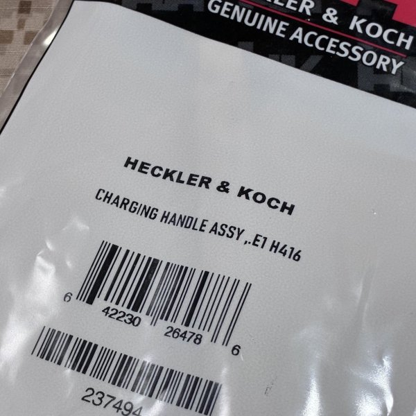 画像3: 実物 HK純正 HK416/MR556 E1 チャージングハンドル　RAL8000 (3)