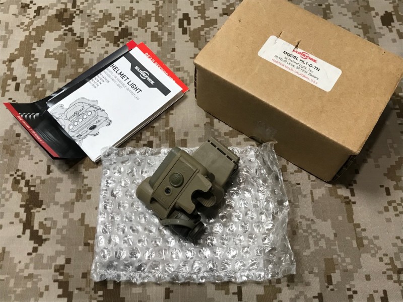 実物 surefire HL1-D-TN ヘルメットライト IR×黄緑 LED 新品